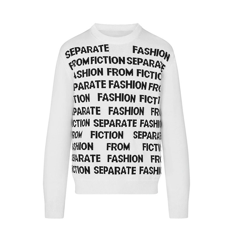 

NIGO Letter Pattern Top White Sweater #nigo13133
