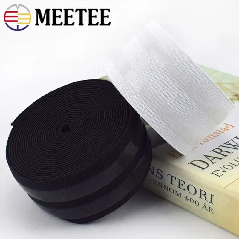 Meetee 2/4 м 5 см черные белые нейлоновые нескользящие ремни для одежды и брюк