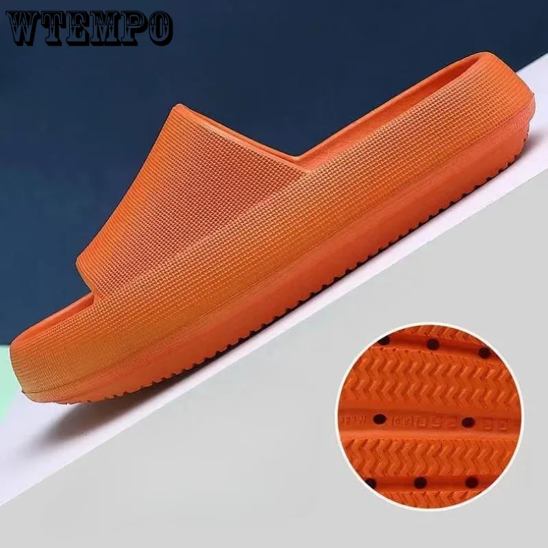 WTEMPO Fashion Slippers Thick Platform Flat Shoes Mute EVA Soft Indoor Home Non-slip Sandals Outdoor Beach Slides Dropshipping