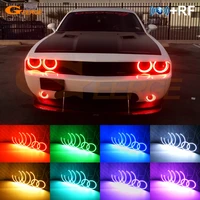 for dodge challenger 2008 2014 bt app rf remote control multi color ultra bright rgb led angel eyes halo rings kit light
