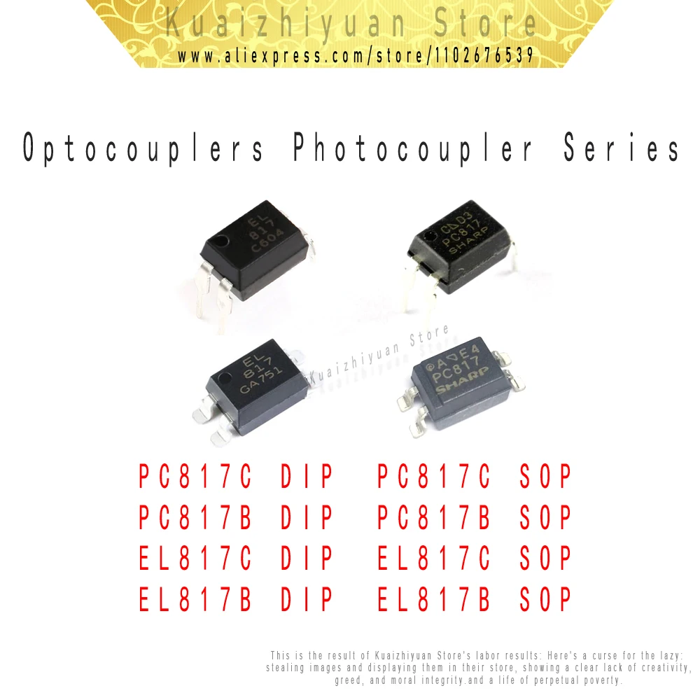 50 шт./партия, оригинальные PC817 PC817B PC817C SOP4 EL817 EL817B EL817C DIP4 SOP4