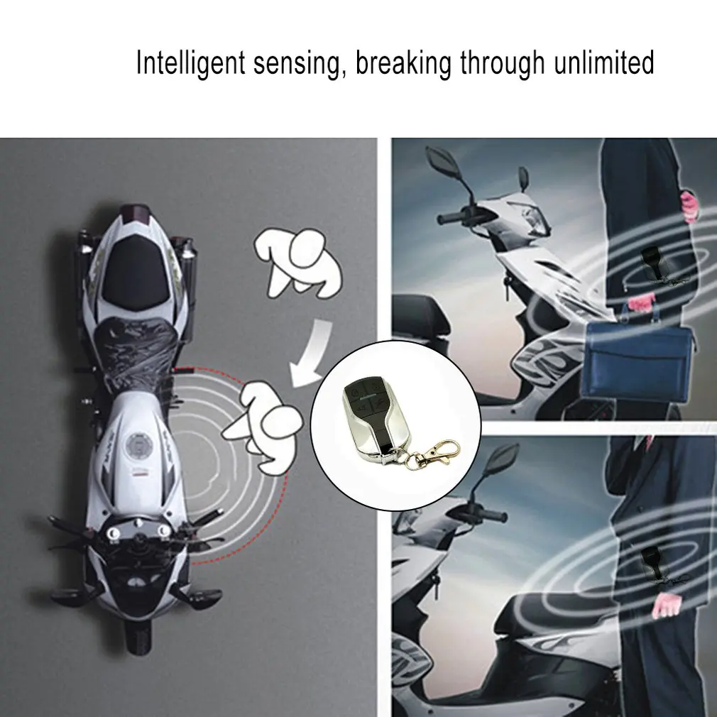 

Universal Motorcycle Alarm Anti Theft Black Security Vibration Detector