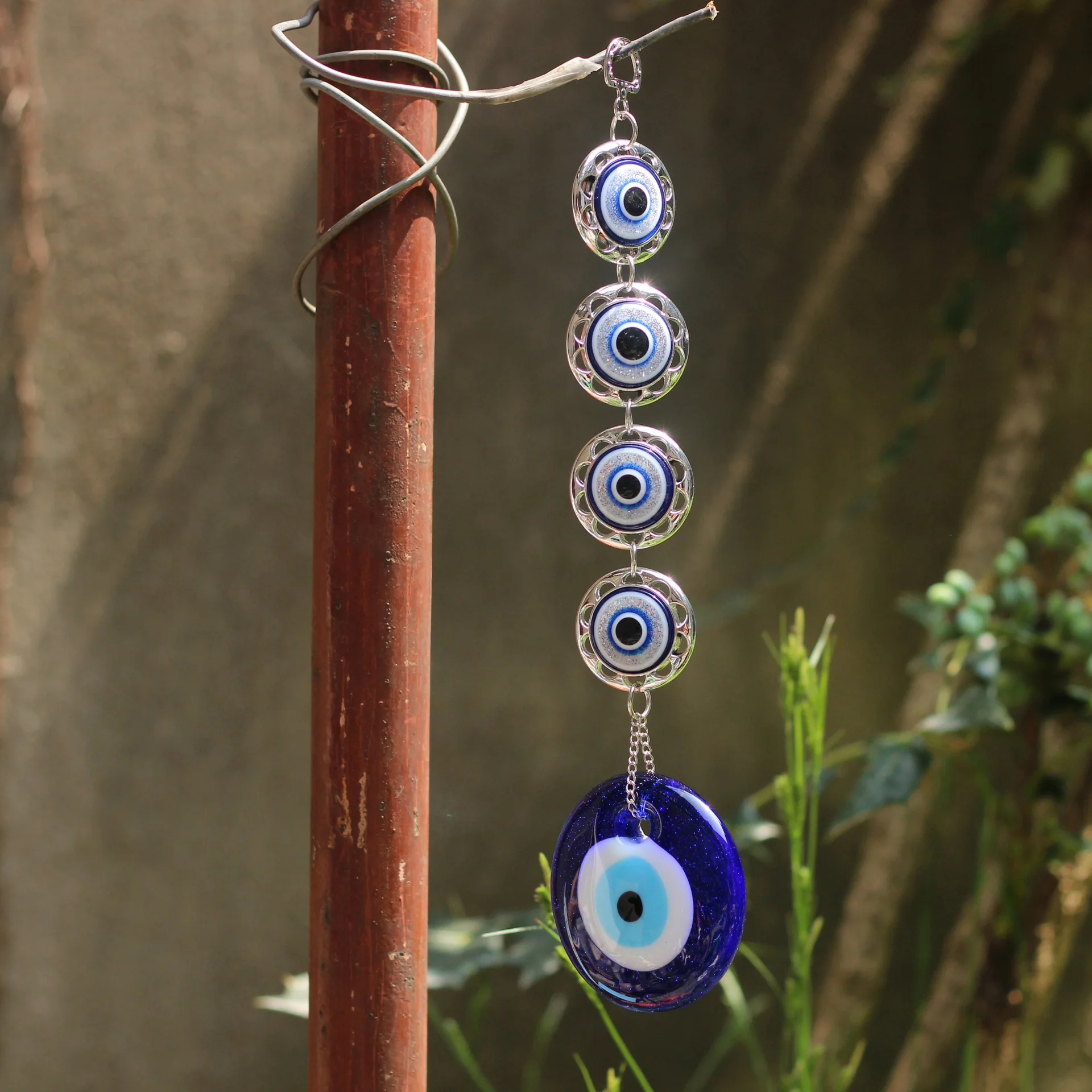 Turkish Blue Evil Eye Pendant Bead Wall Hanging Handmade Decoration for Living Room Car Gift  Home Decor Protection Blessing