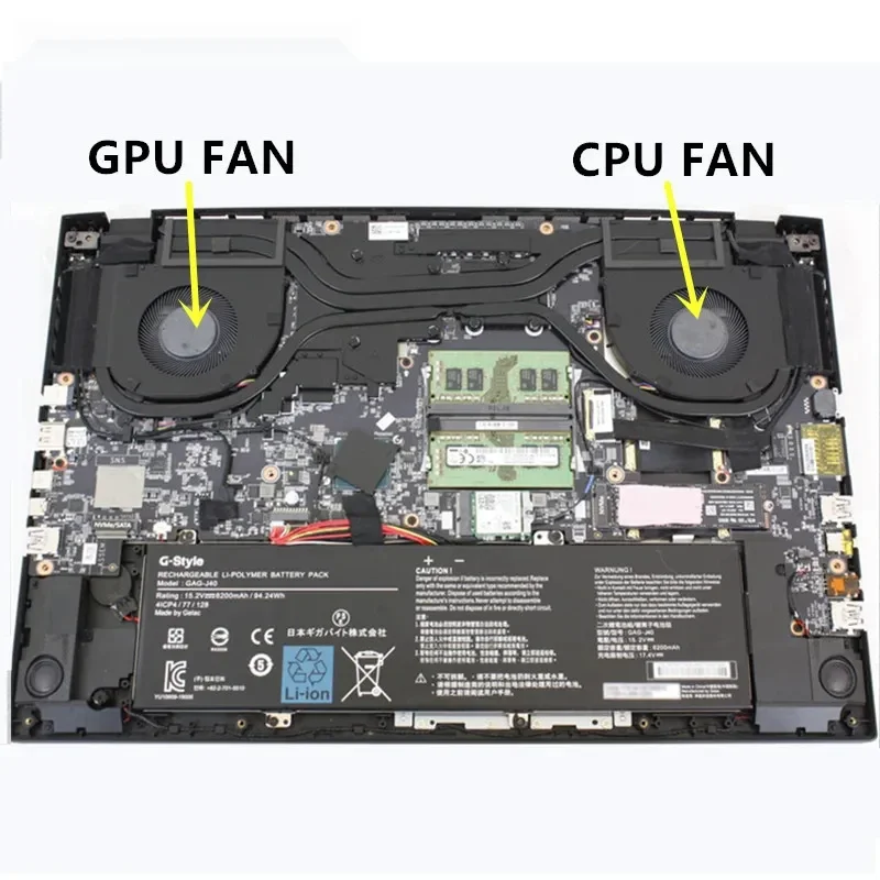 Новый оригинальный вентилятор охлаждения процессора ноутбука для Gigabyte Aero 17 HDR XA XB