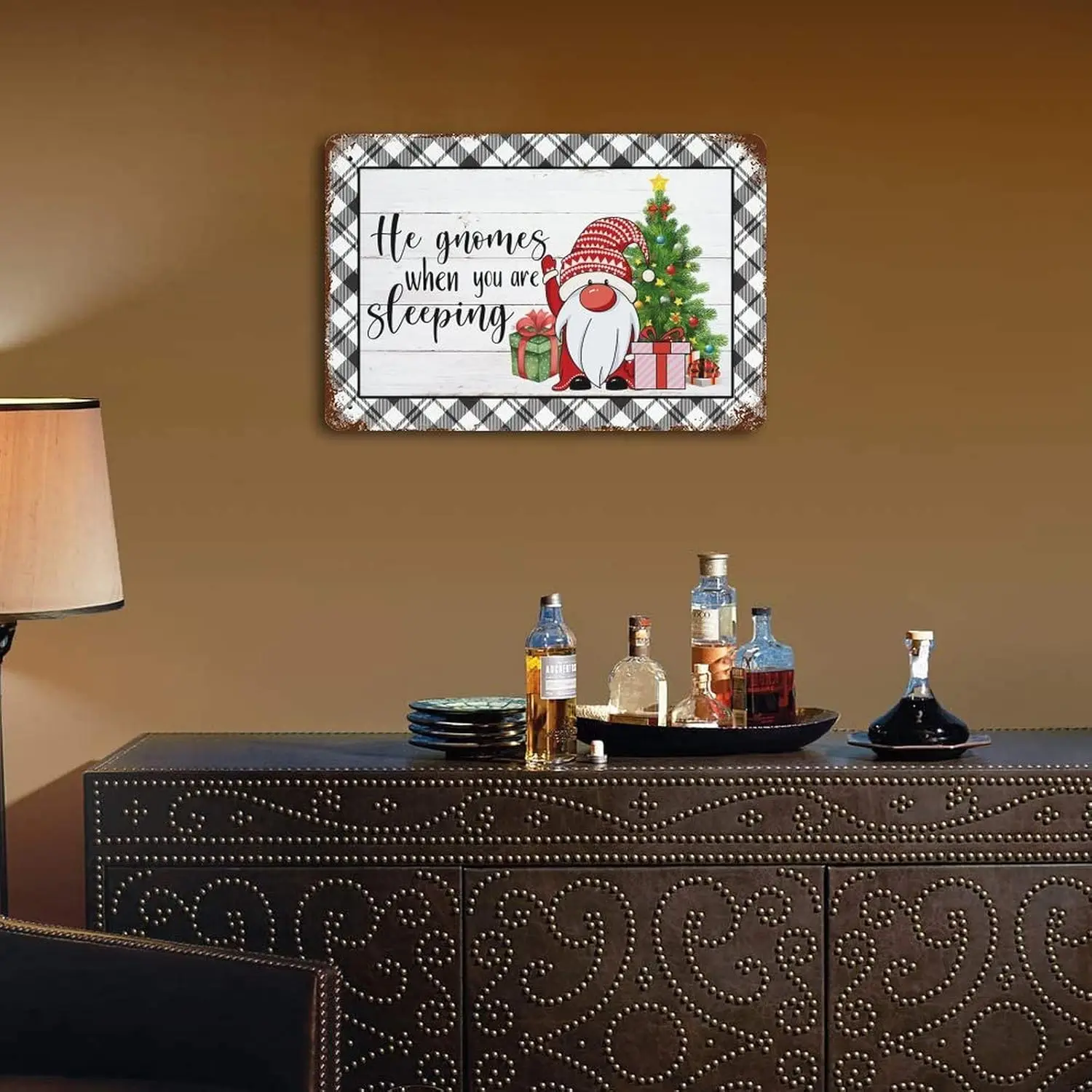 Рождественский Настенный Декор он Gonmes When You Are Sleeping Металлическая Оловянная