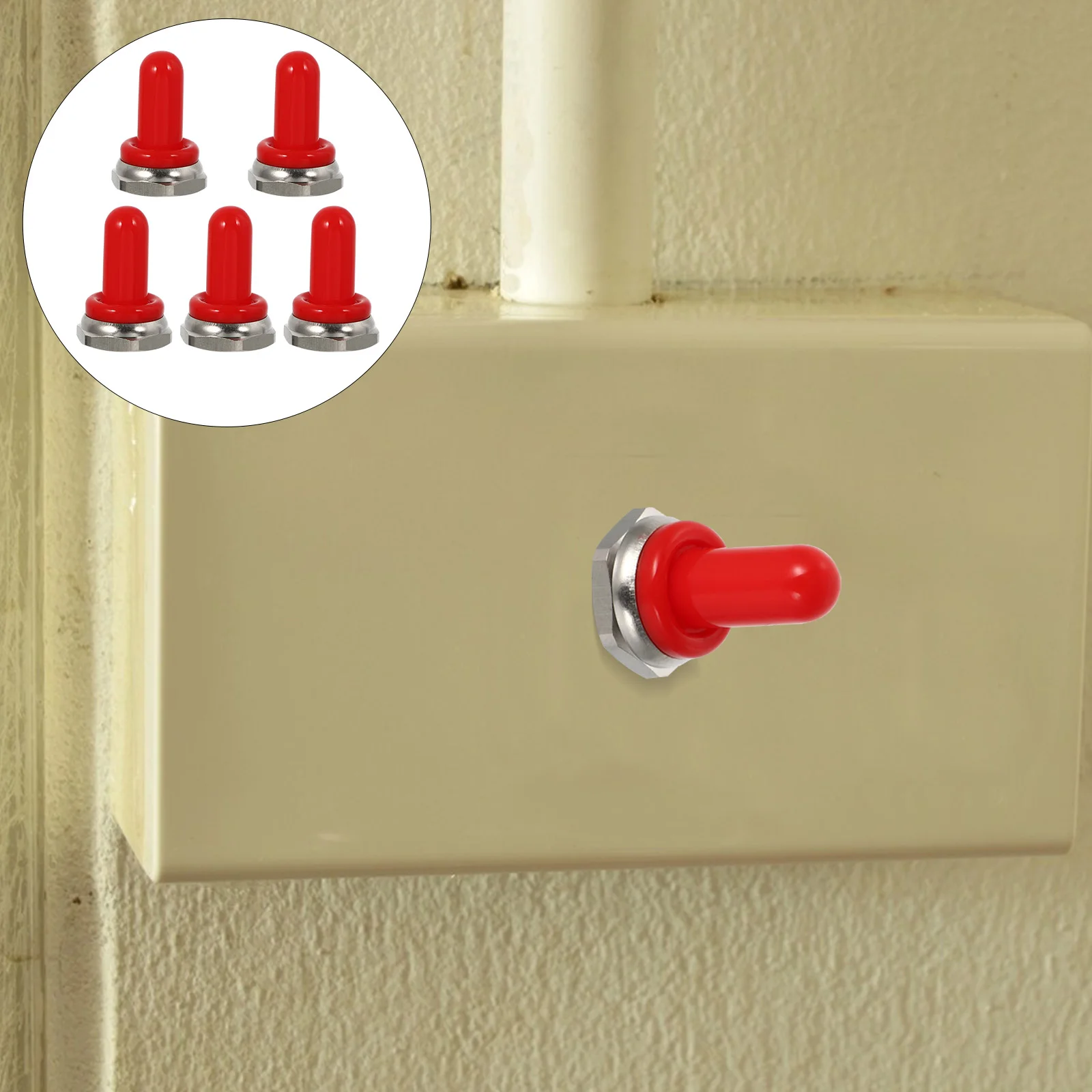 

5Pcs Rubber Rocker Toggle Knob Hat Boot Cover Cap Covers Toggle Safety Covers