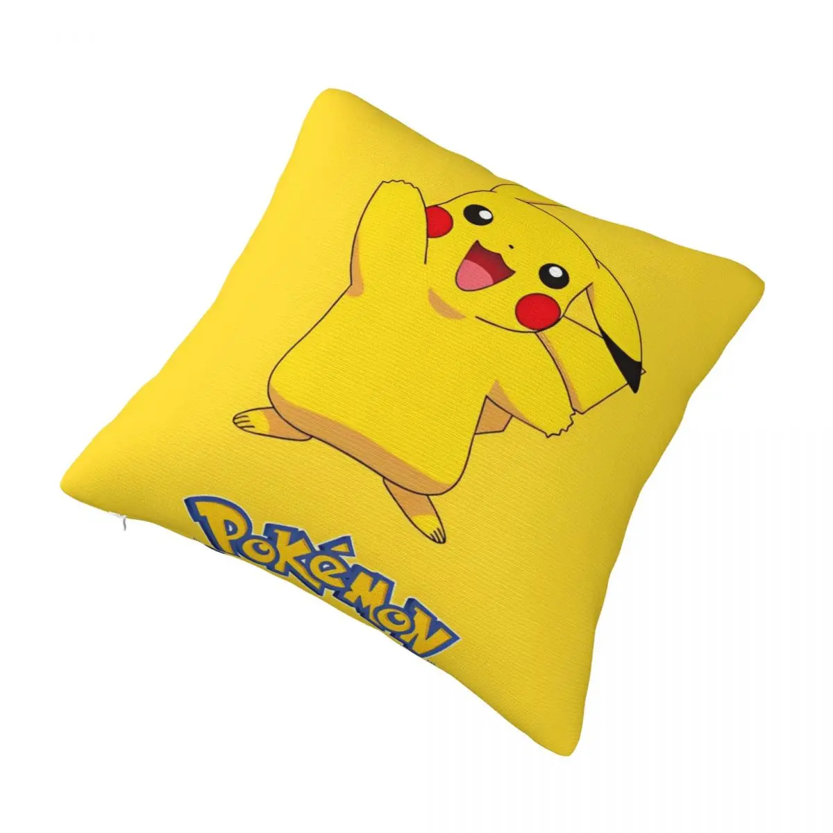 Мягкий тканевый чехол для подушки с изображением покемона Пикачу декоративный