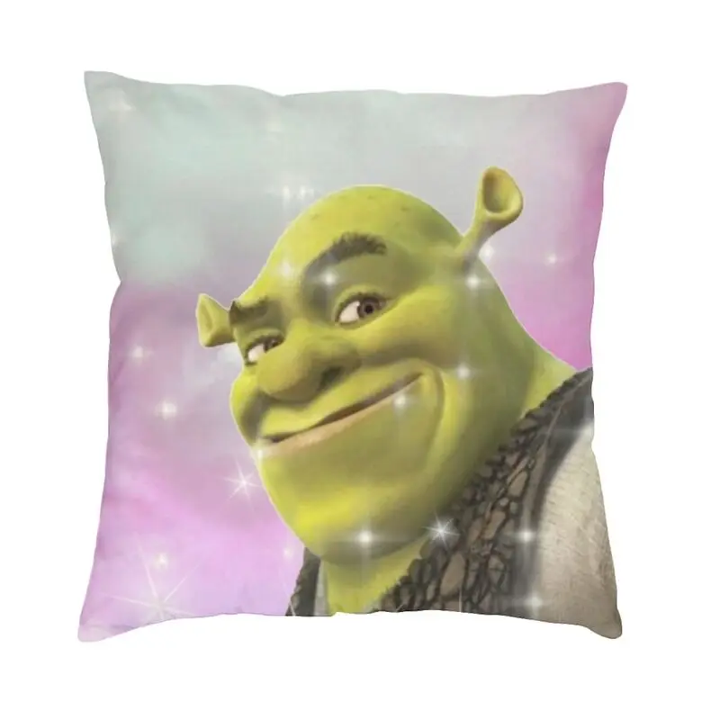 Nordic Style Anime Comedy Film Shrek Cushion Covers 40x40cm Velvet Pillow Case for Sofa Car Square Pillowcase Home Decor