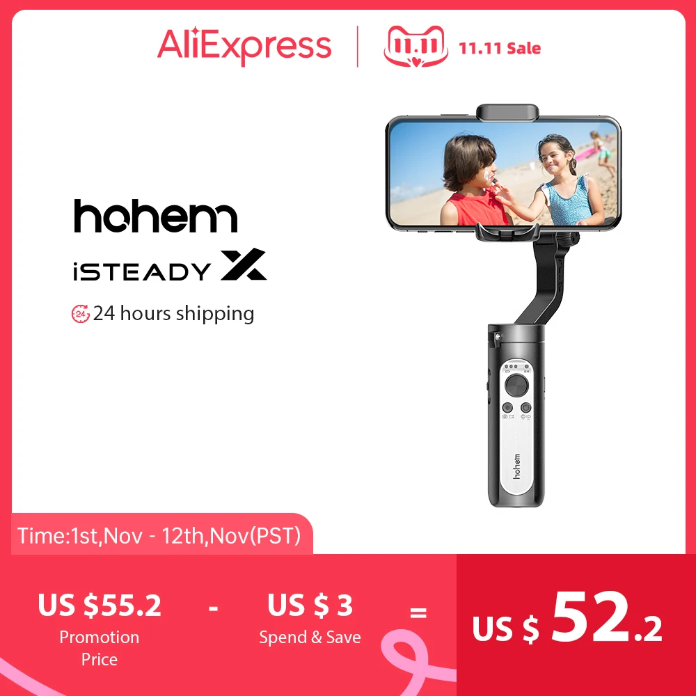 Hohem Official iSteady X X2 шарнирный 3-осевой Ручной Стабилизатор для смартфона селфи-палка Штатив для iPhone 13 Pro Max Xiaomi