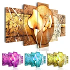 Винтажная Картина на холсте с цветами Calla, 5 шт., Hd-принты, настенные художественные классические плакаты, модульные картины, декор для гостиной, без рамки