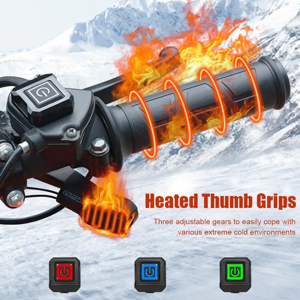 Зимний мотоциклетный чехол с подогревом большого пальца универсальная ручка