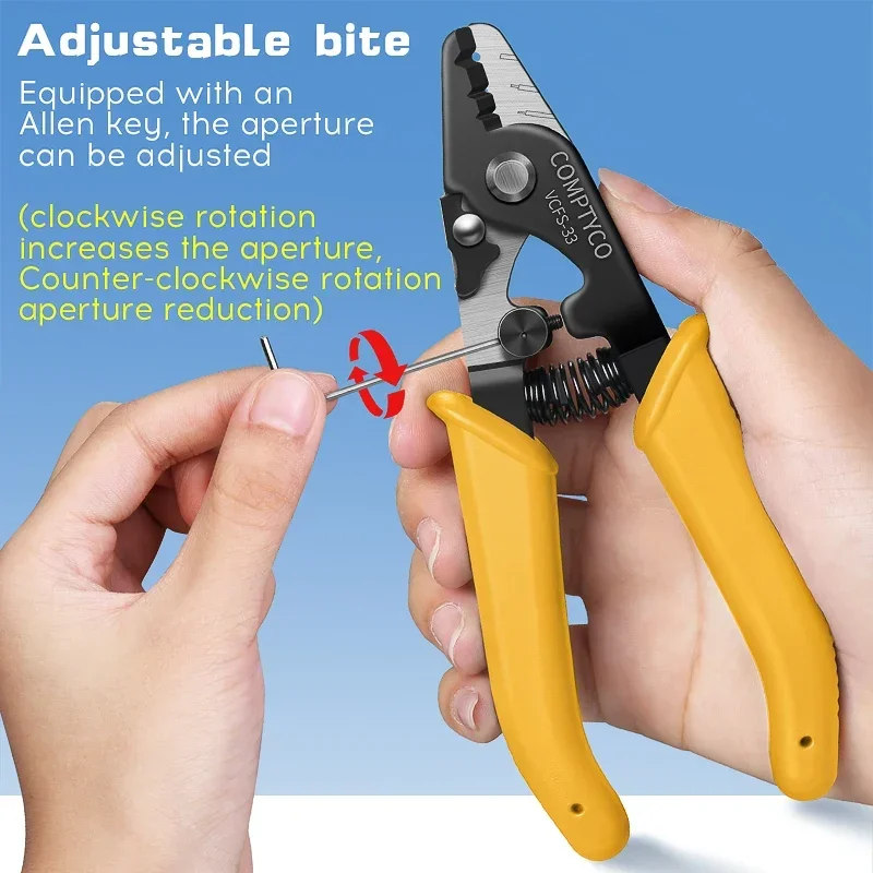 VCFS-33 желтые трехпортовые плоскогубцы для зачистки оптического волокна