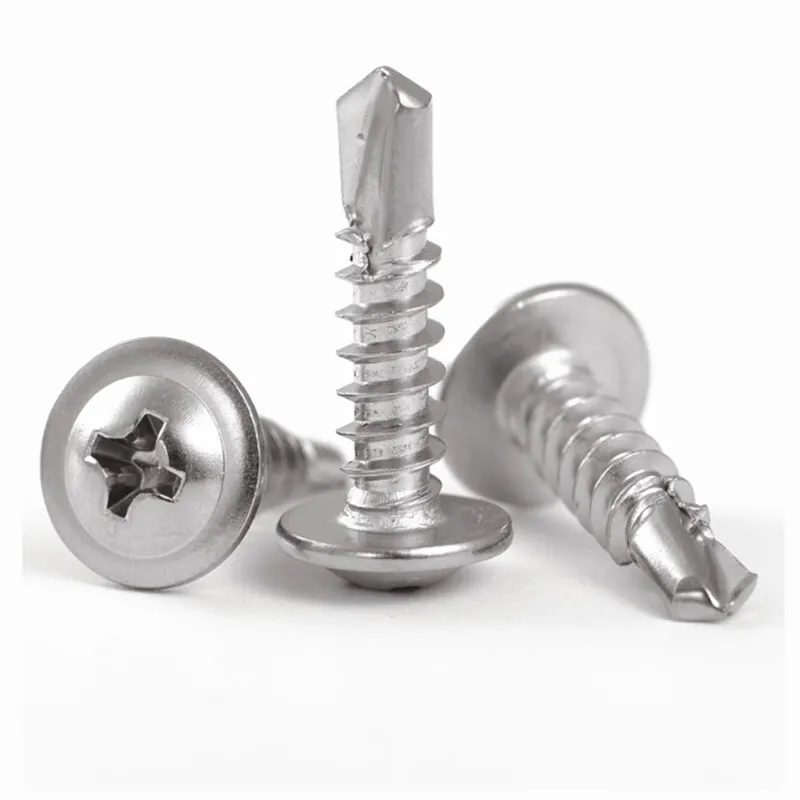 

50 шт. M4.2 M4.8 410 нержавеющая сталь с большой плоской головкой саморезы сверлильный хвостовой винт