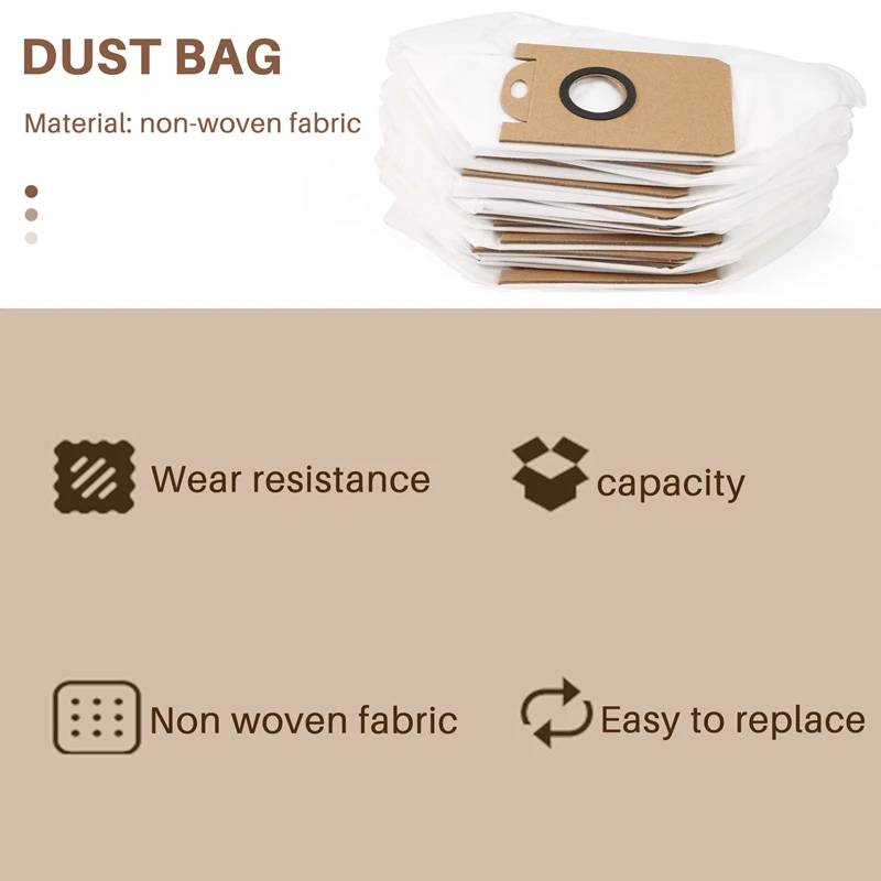 

15 Pcs Replacement Garbage Bag For Uoni Vacuum Cleaner V980 MAX /V980 PLUS Accessories Dust Bag Paper Bag