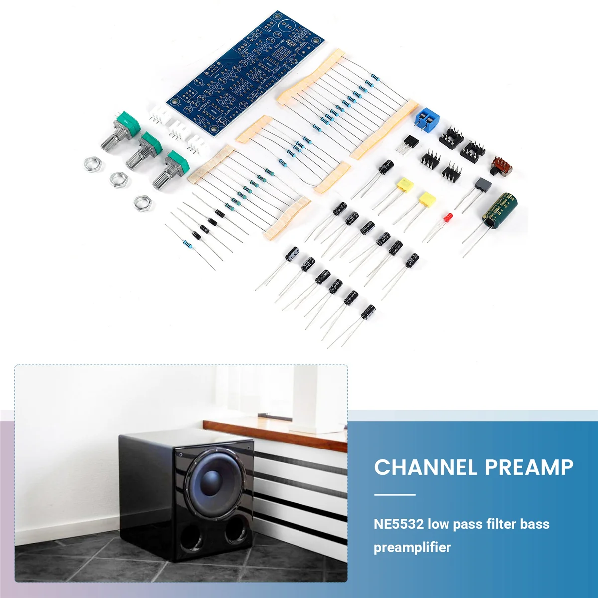 Плата предварительного усилителя нижних частот фильтра Ne5532