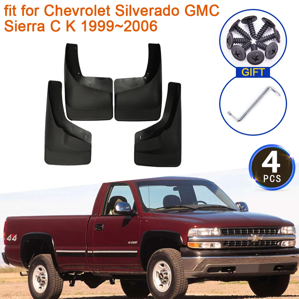 

Для Chevrolet Silverado GMC Sierra C K 1999 2000 2001 2002 2003 2004 2005 2006 Брызговики Заднее крыло Flare Брызговик