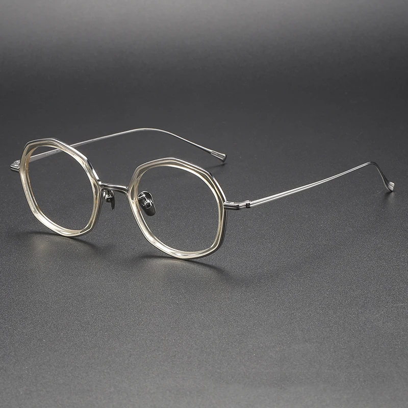 Роскошные брендовые дизайнерские женские модные многоугольные очки в титановой