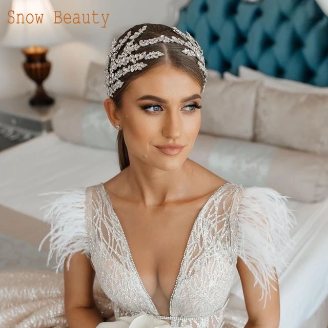 A271 Bridal Headpiece Baroque Headwear Crystal Hair Jewelry Pageant Crown Rhinestone Headband Wedding Crown Tiara Hair Ornaments 4