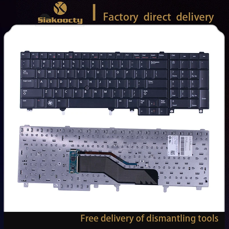 

Siakoocty Keyboard for Dell Latitude E6520 E6530 E6540 E5520 E5530 Laptop US