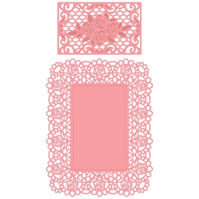 

Кружевная Обложка для вырезания штампов Новинка 2021 Скрапбукинг изготовление бумаги фон рамка товары для рукоделия карточки без прозрачных штампов