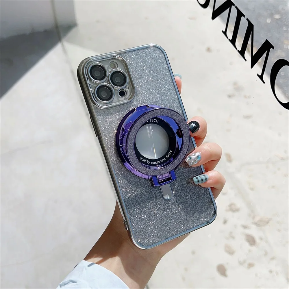 Роскошный блестящий магнитный держатель-подставка Magsafe для iPhone 15 14 13 11 Samsung Xiaomi Oppo