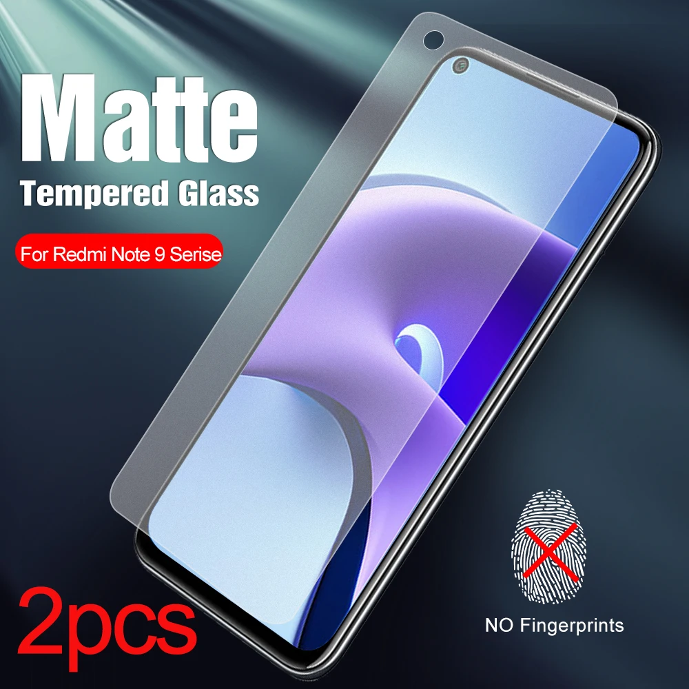 

2PCS Full Cover Matte Glass For Xiaomi Redmi Note9 9Pro 9Pro Max 9S 9T Screen Protectors For Note 10 10S 10T 5G Tempered Glass