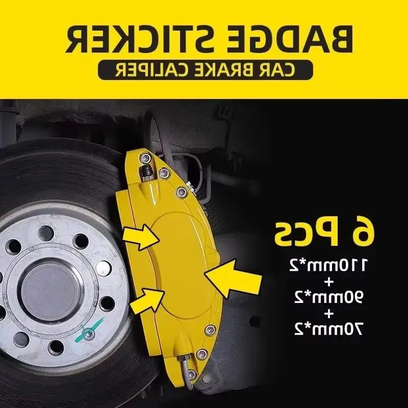 

6 шт. наклейки на тормозной суппорт автомобиля для дисковых наклеек Brembo персонализированные аксессуары наклейки автомобильный тормоз надпись автомобильная наклейка