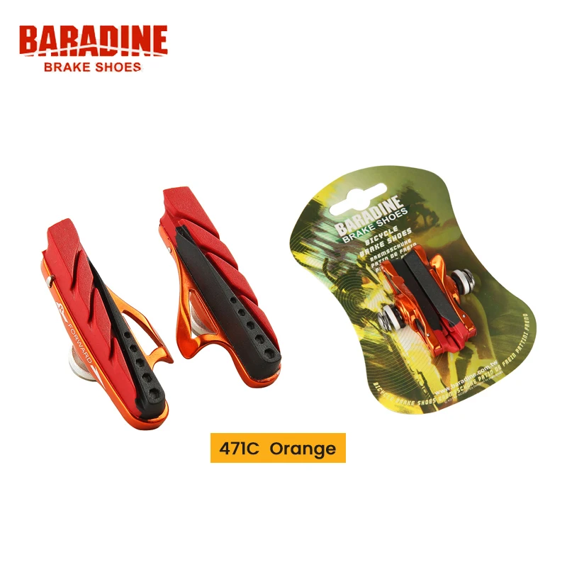 BARADINE 1 Pairs Bicycle Brake Pads For C/V Silent Durable Skid Glue Holder Shoes Blocks Rubber Parts