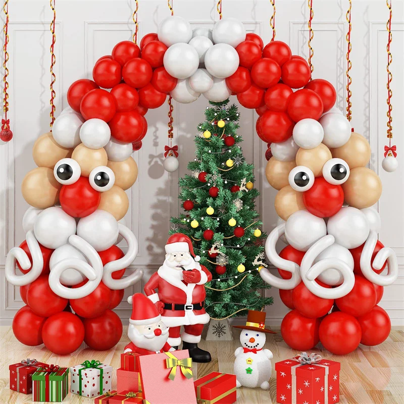 

Christmas Balloon Garland Arch Kit Green Red Gold Candy Baloon Christmas Decoration For Home Xmas Party Latex Ballons 2023 New