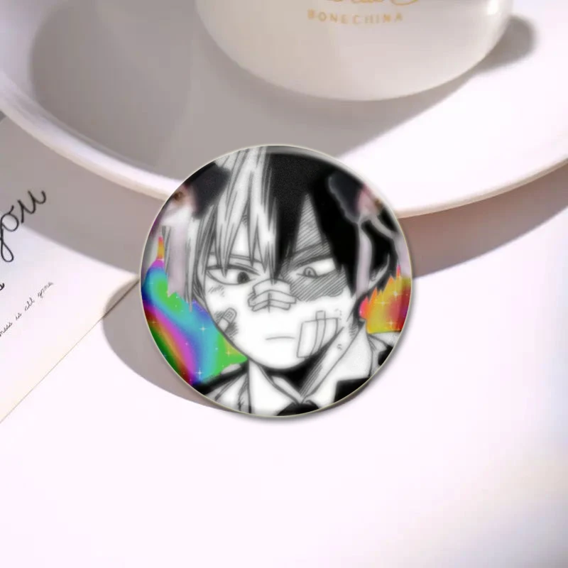 Аниме персонажи мультфильмов Todoroki Shouto Ochaco Uraraka Izuku Midoriya эмалированные булавки