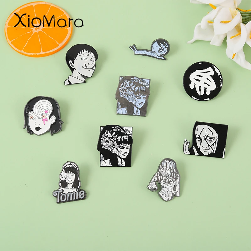 Японский ужасный элемент эмалевые булавки панк спилок Зомби Шрамы Броши рюкзак