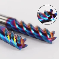 hrc65 tungsten steel alloy milling cutter 4 blade high hard end mill coating lengthened flat bottomed stainless steel cnc cutter