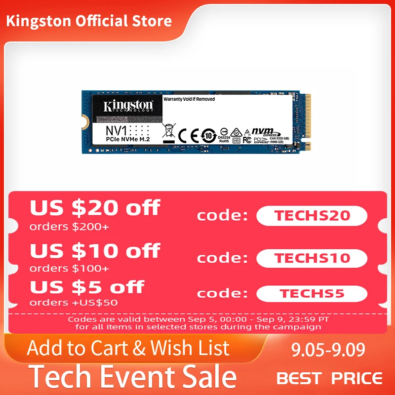 קינגסטון SSD M.2 2280 KC2500 NVMe PCIe 250gb 500gb 1tb 2tb מצב מוצק דיסק קשיח m2 ssd לשולחן עבודה גבוהה-ביצועים PCs