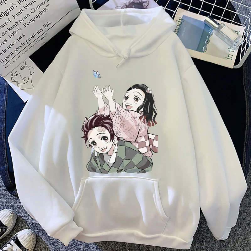 

Demon Slayer Women Hoodies Kawaii Kamado Tanjirou Anime Cartoon Manga Casual Clothes Unisex Couples Pullovers Hooded Sweatshirts
