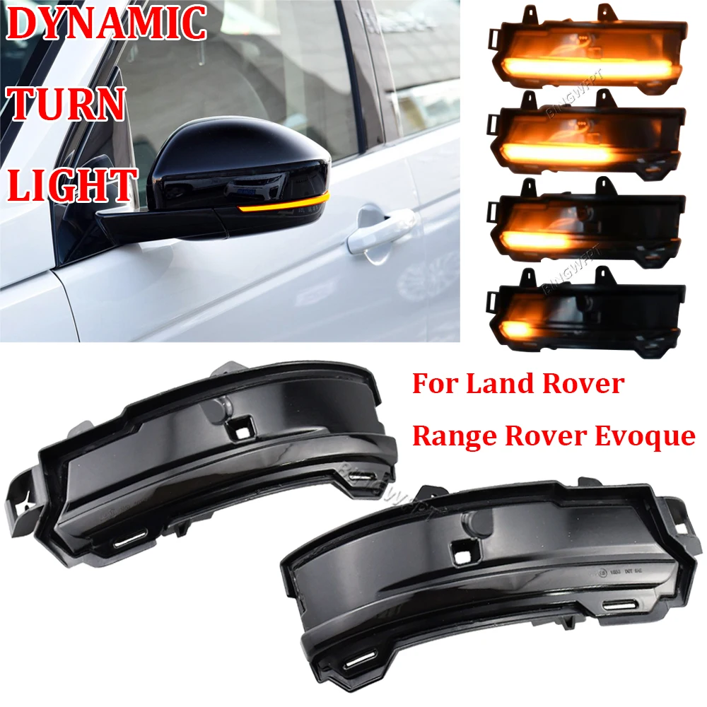 

2X For Land Range Rover Evoque 2014-2018 Velar 2018 Discovery Sport L550 Dynamic LED side mirror blinker Light Turn Signal Lamp