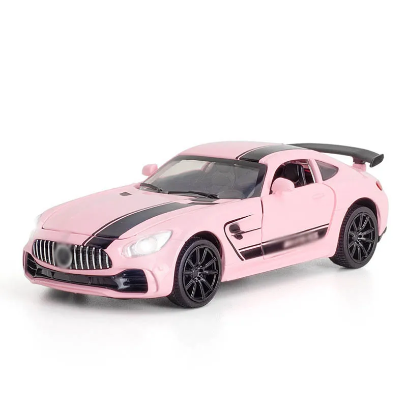 

1:32 Benz AMG-GTR GT Pink Sequence Sports Car Model Alloy Diecast Car Model High Simulation Kids Toy Collection Gift F416