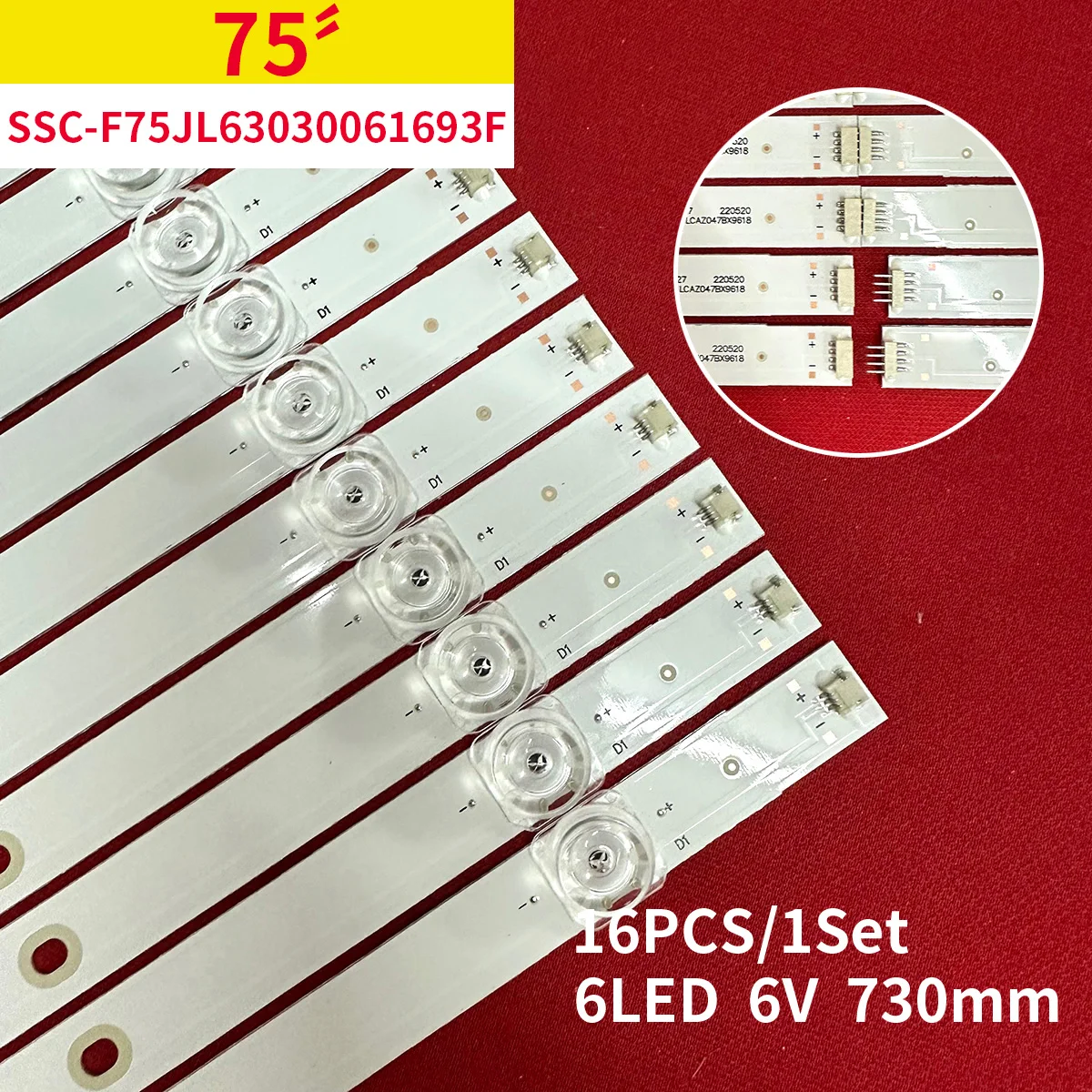 Фото Светодиодная подсветка SVB750A46 SVB750A78 SSC-F75JL63030061693F-REV1.2 LBNFB4KW LBNFB4KX SSC-F75JL63030061607B-REV1.4 V755-G4 V755-H4 №1
