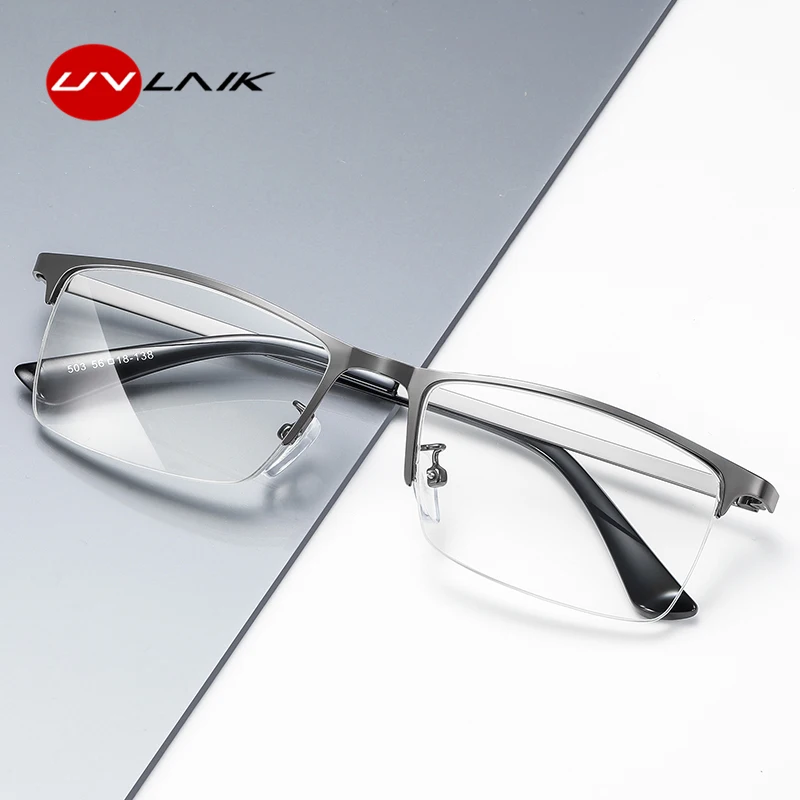 

Очки для чтения мужские с полуободковой оправой, модные деловые с защитой от синего света, с диоптриями, при пресбиопии