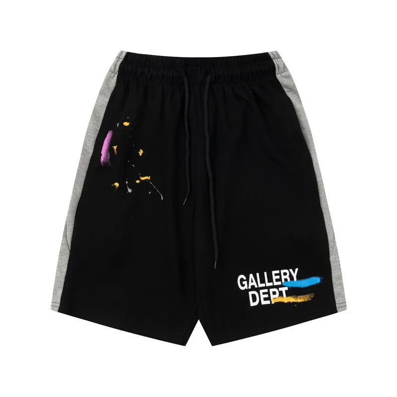 GALLERY DEPT TIDE Harajuku 23SS Summer Letter Printed Logo Streetwear Hip Hop Hand Drawn Sweat Beachwear Men Casual Terry Shorts
