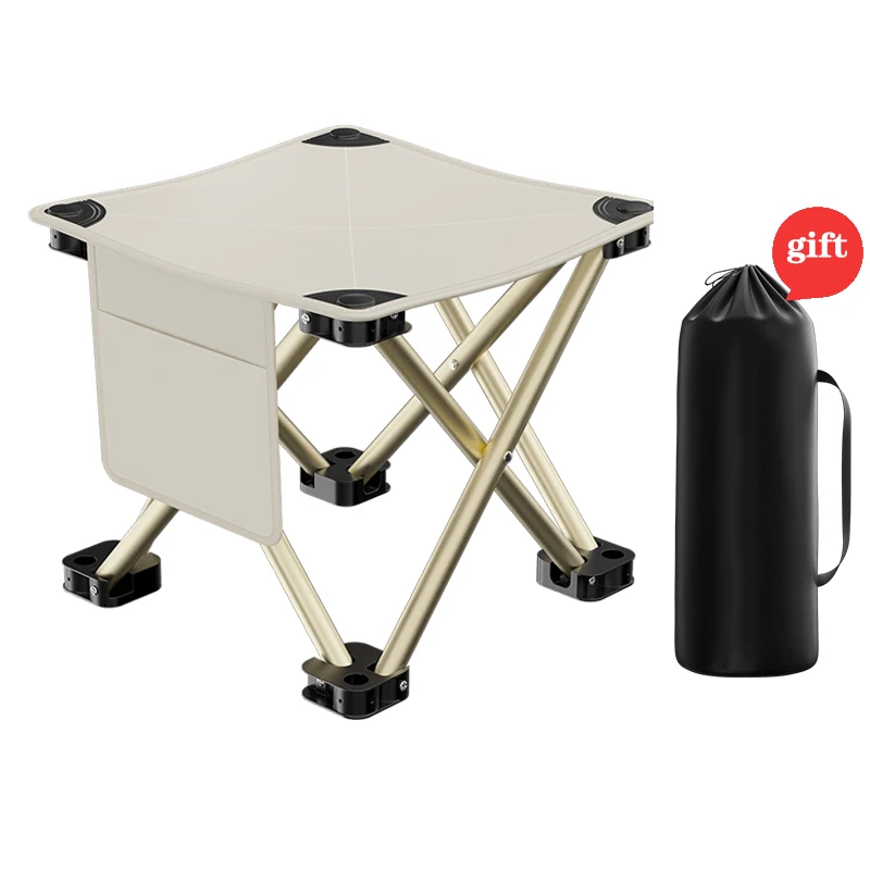 S Outdoors Beach Chair Collapsible Foot Stool Hiking Train Travel Picnic Fishing Chair Seat Tools