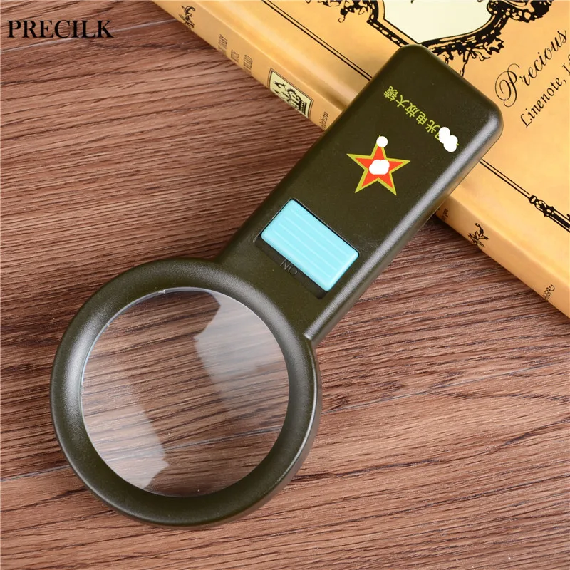 

10 LED Ring Lights 6X Handheld Magnifier Loupe Repair Magnifying Glass Elderly Reading Phone Screen Jewelry Identification