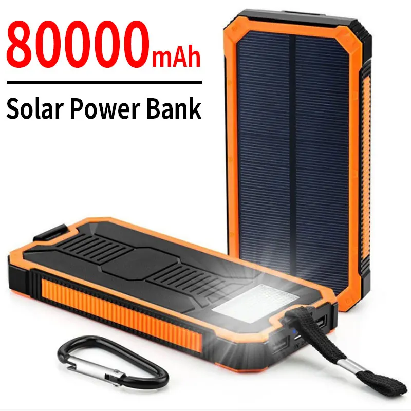 

Внешний аккумулятор на солнечной батарее, 80000 мАч, 2USB-порта