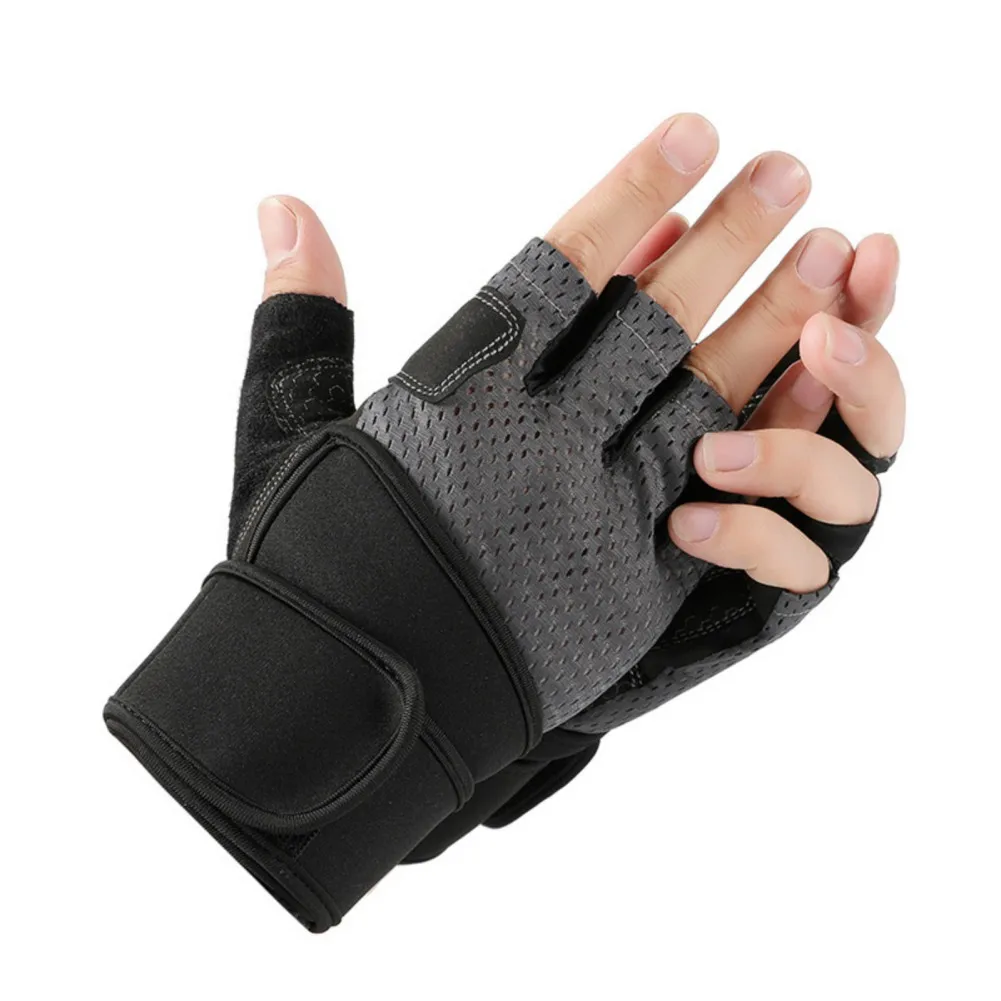 

Men Women Half Finger Fitness Ridding Gloves Breathable Non-slip Wear-resistant Weightlifting Gloves