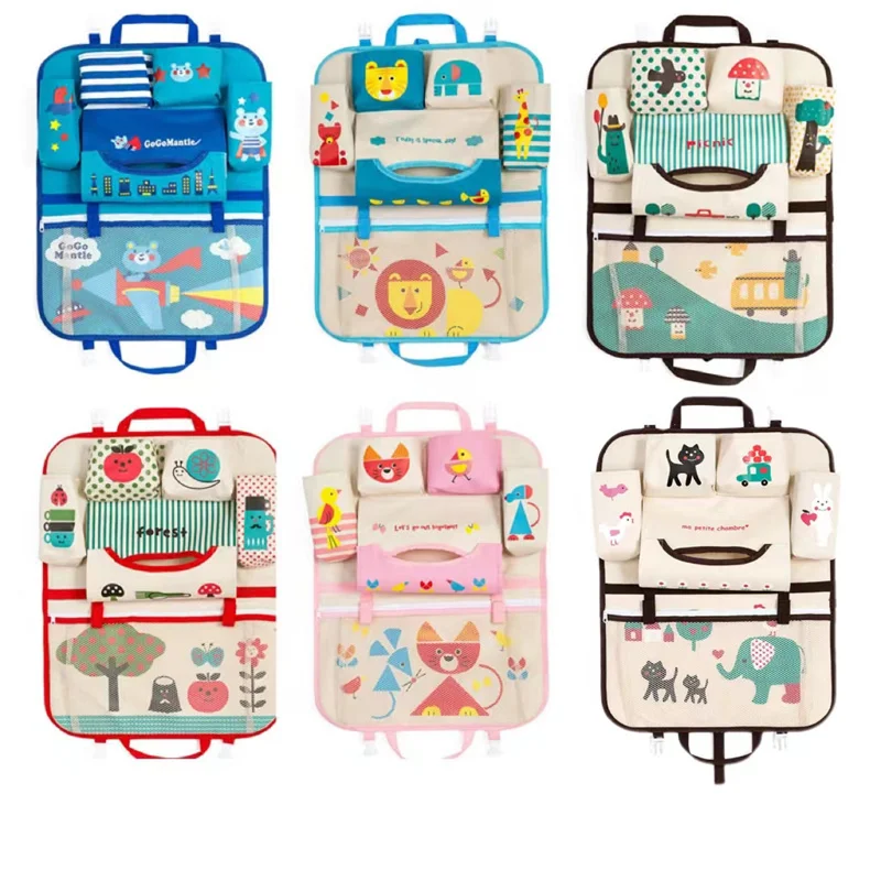 

Animal Car Storage Bag Protective Cover Cute Car Seat Back Storage Bag Children's Hanging Storage Cartoon Interior Accessories