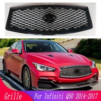 high quality modified car front grille mesh for infiniti q50 2014 2015 2016 2017 4 door sedan front bumper racing grill