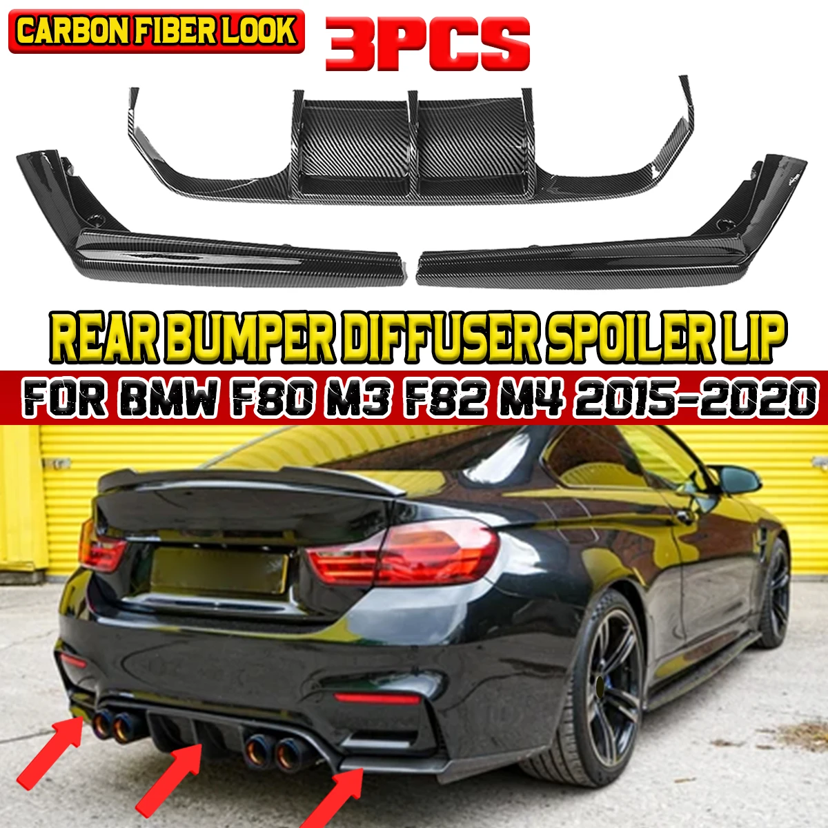 Задний бампер автомобиля боковой диффузор удлинитель спойлер сплиттер уголок