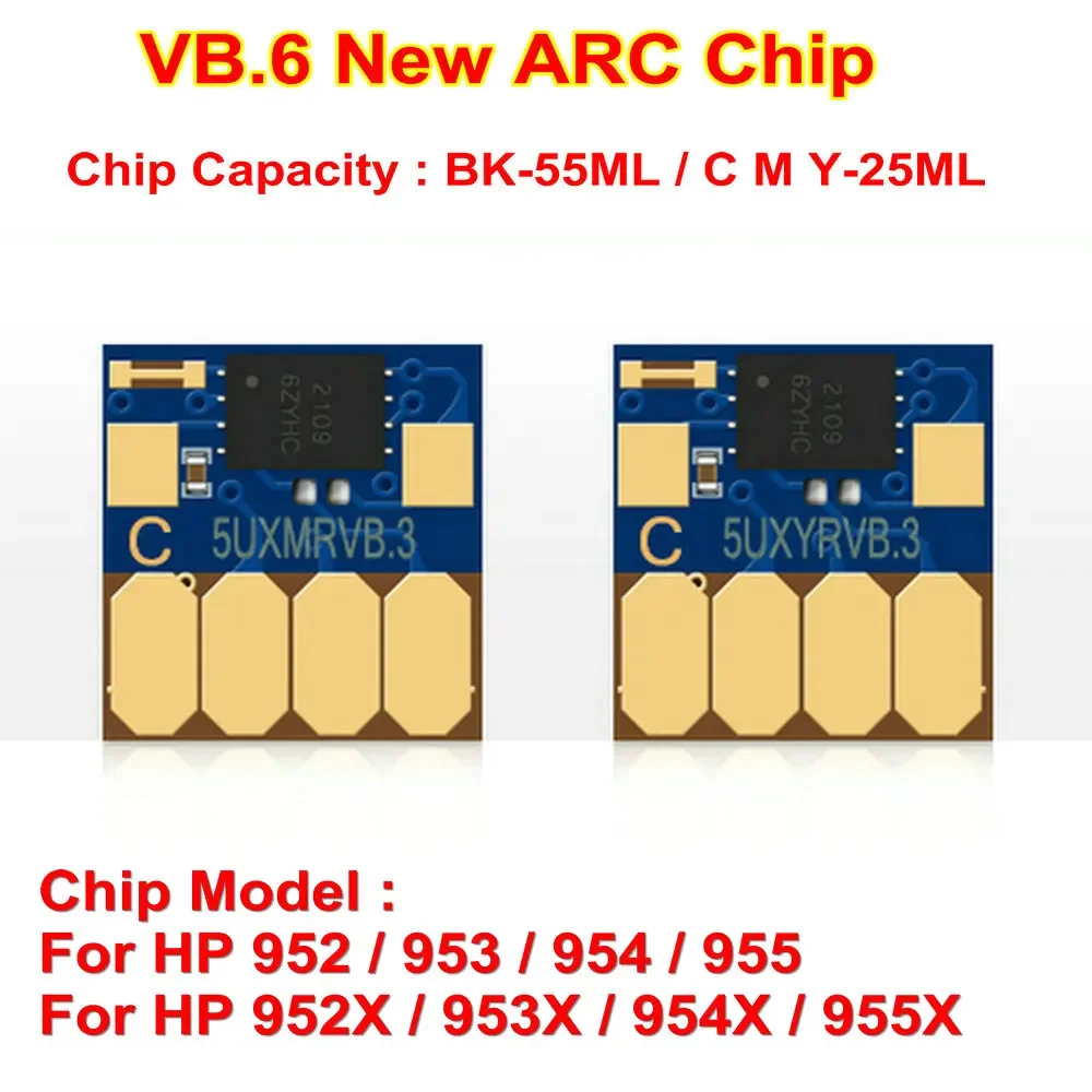 ИС-чип постоянного картриджа ARC для Hp VB6 952 953 954 955 952X 953X 954X 955X Officejet Pro 7740 8210 8710 8720 8730 Vb