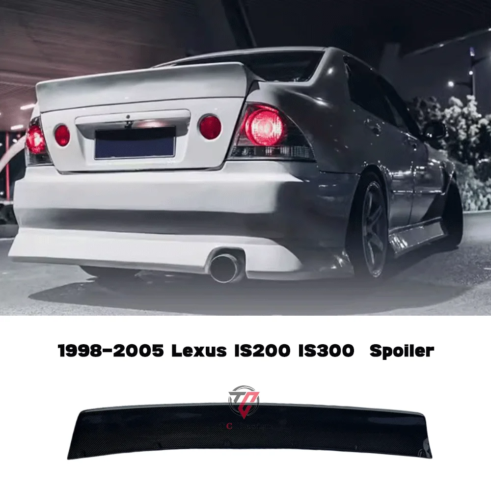 Фото Для 1998, 1999, 2000, 2001, 2002, Lexus IS200 Altezza Modif/38, глянцевый черный, задний спойлер из настоящего углеродного волокна, крышка багажника GT TRD Style №2