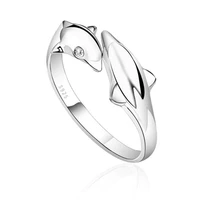 925 sterling silver ring dolphin open couple ring female tail ring silver jewelry popular korean jewelry birthday gift wholesale