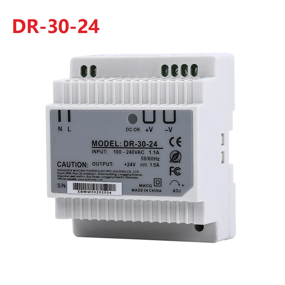 

Износостойкий импульсный источник питания DR-30 Din Rail теплоотвод выходной источник питания с одной вентиляцией 1 *